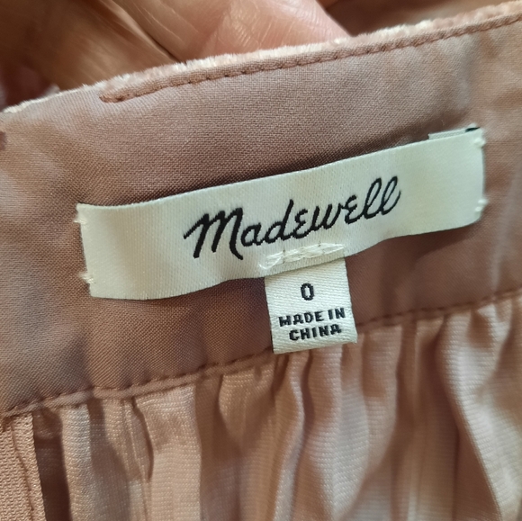 NWOT Madewell Sunset Velvet Mini Skirt in Rose SIZE 0 - Picture 2 of 11